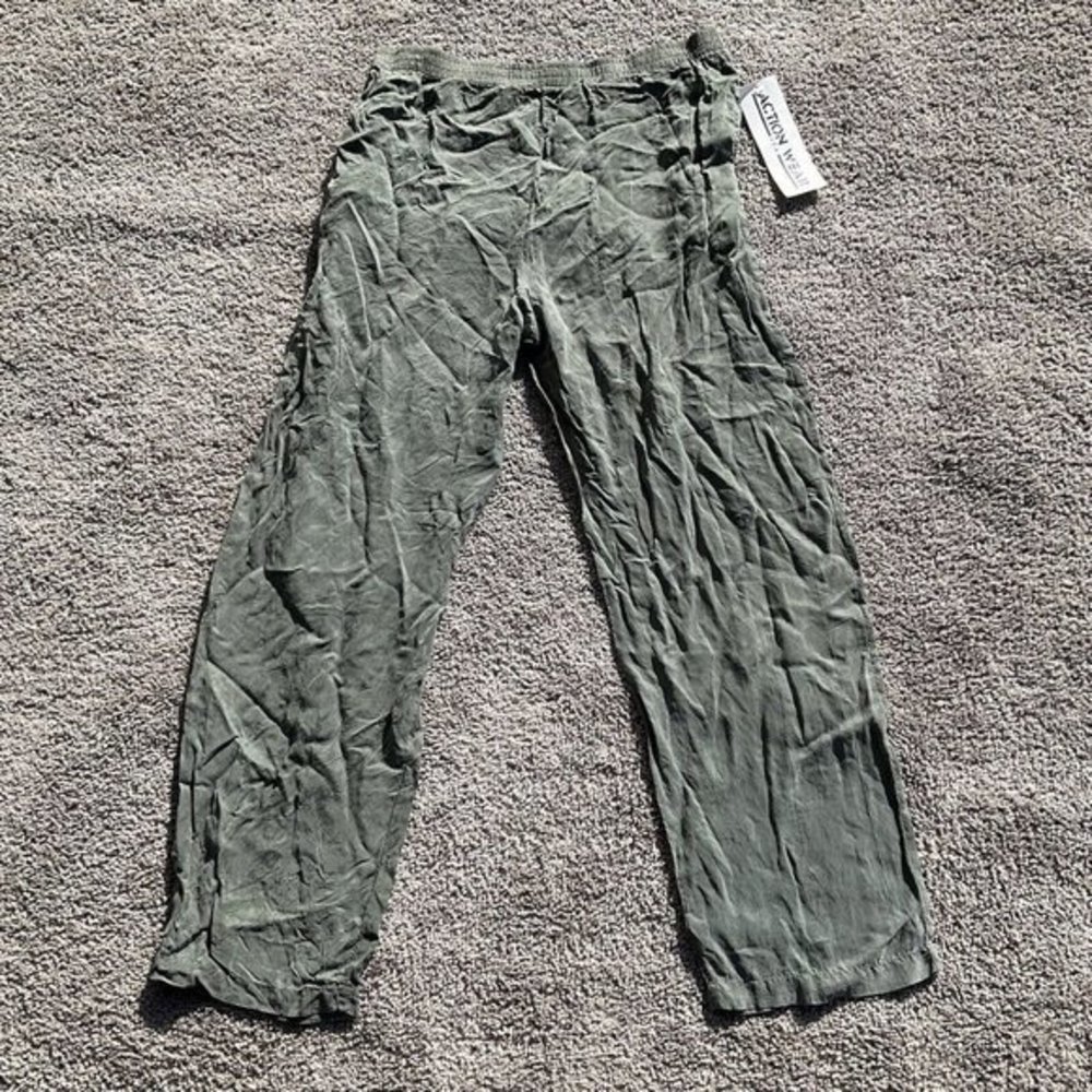 ACTION WEAR Women’s Vtg 80’s USA NWT WOMANS Lounge Green y2K PANTS SIZE Large